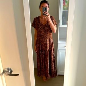 ASTR leopard maxi dress - size small - NWT